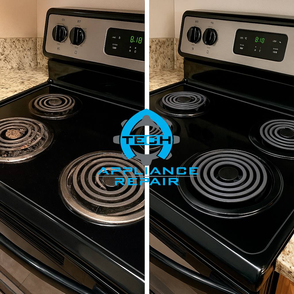 Stove Repair in Point Loma before after